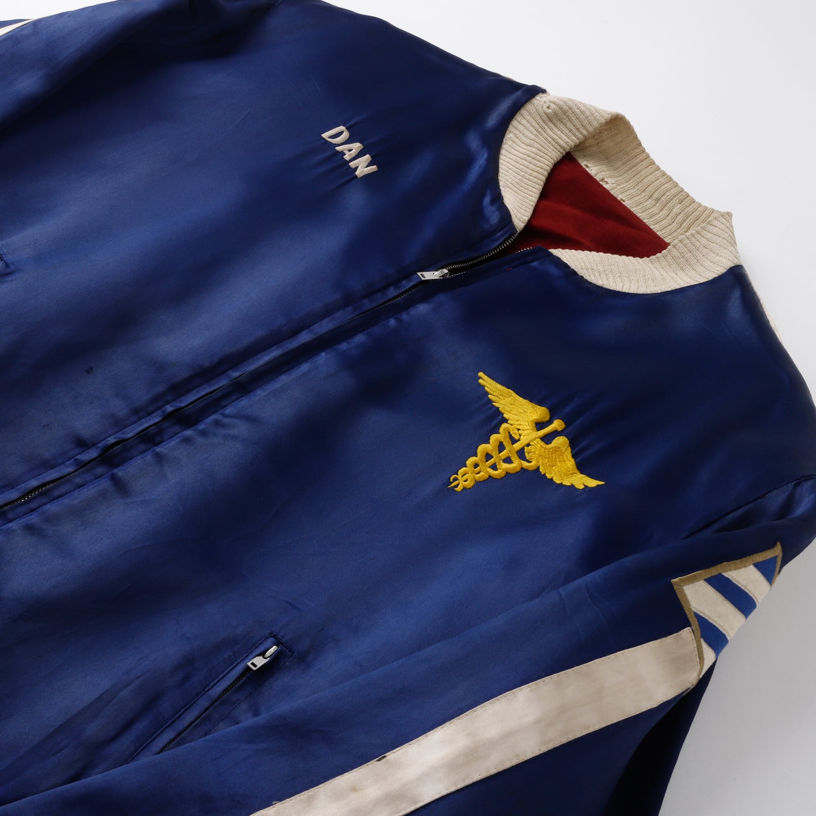 ★１９５０年代＊アメリカ軍＊空軍＊金属刺繍製＊少佐＊ペア（実物） TAILOR TOYO Early 1950s Style Acetate Souvenir Jacket “USS