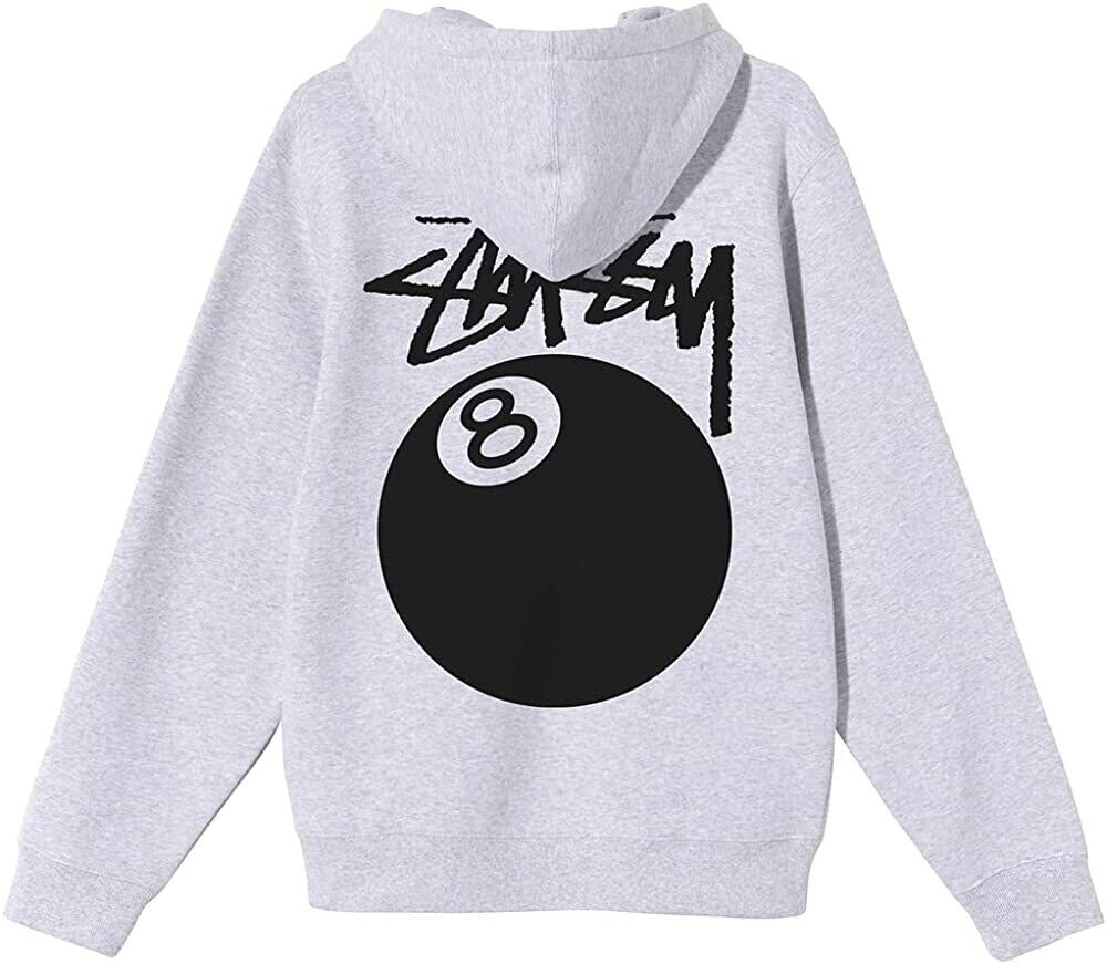 ステューシー ジップアップパーカー STUSSY 8 BALL ZIP HOODIE GREY ...