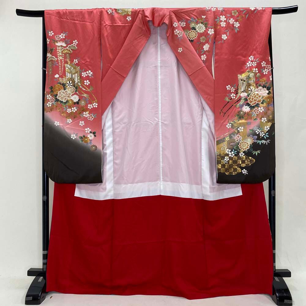 振袖 中古 ブラウン 幅広 大きい 正絹 古典 裄72cm 身丈171cm 美品 2L サイズ 成人式 5065 中古振袖（サイズ（S/M/L）：LL（XL））のおすすめ人気商品一覧 通販
