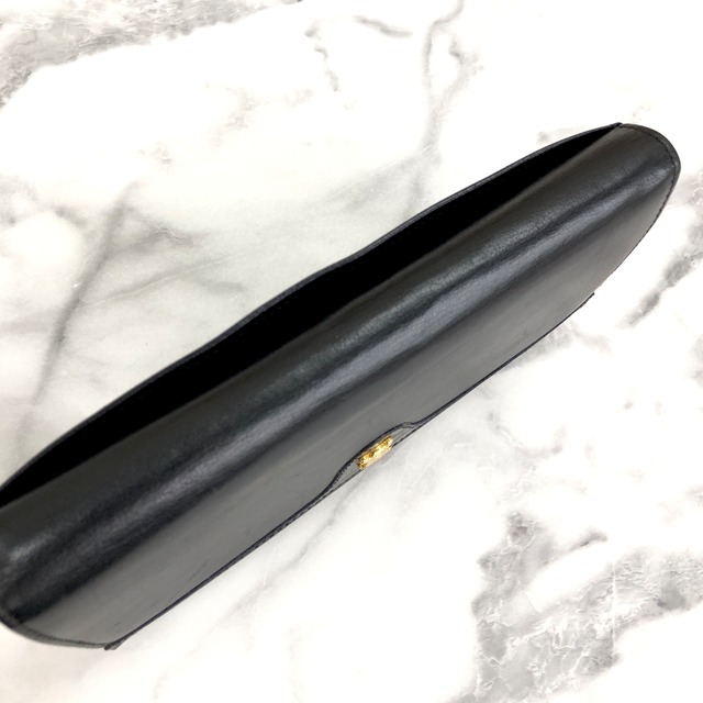 CELINE　セリーヌ　ブラゾン　トリオンフ　レザー　クロコ型押し　長財布　ブラック　vintage　ヴィンテージ　オールドセリーヌ　sc22gk