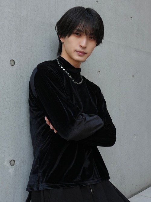 【ALUDE SELECT】velours high neck knit(2color)