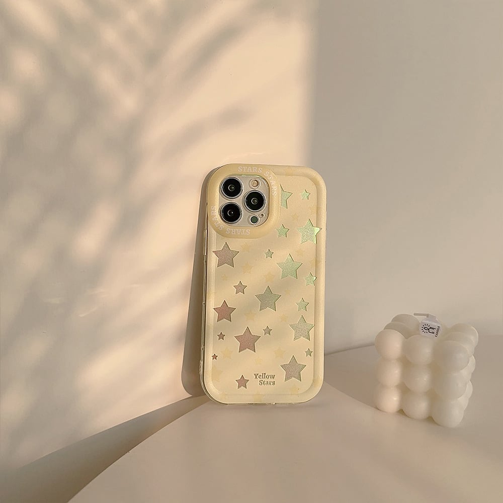 iPhone15対応】おしゃれな星柄◎総柄 stars クリアケース 保護カバー