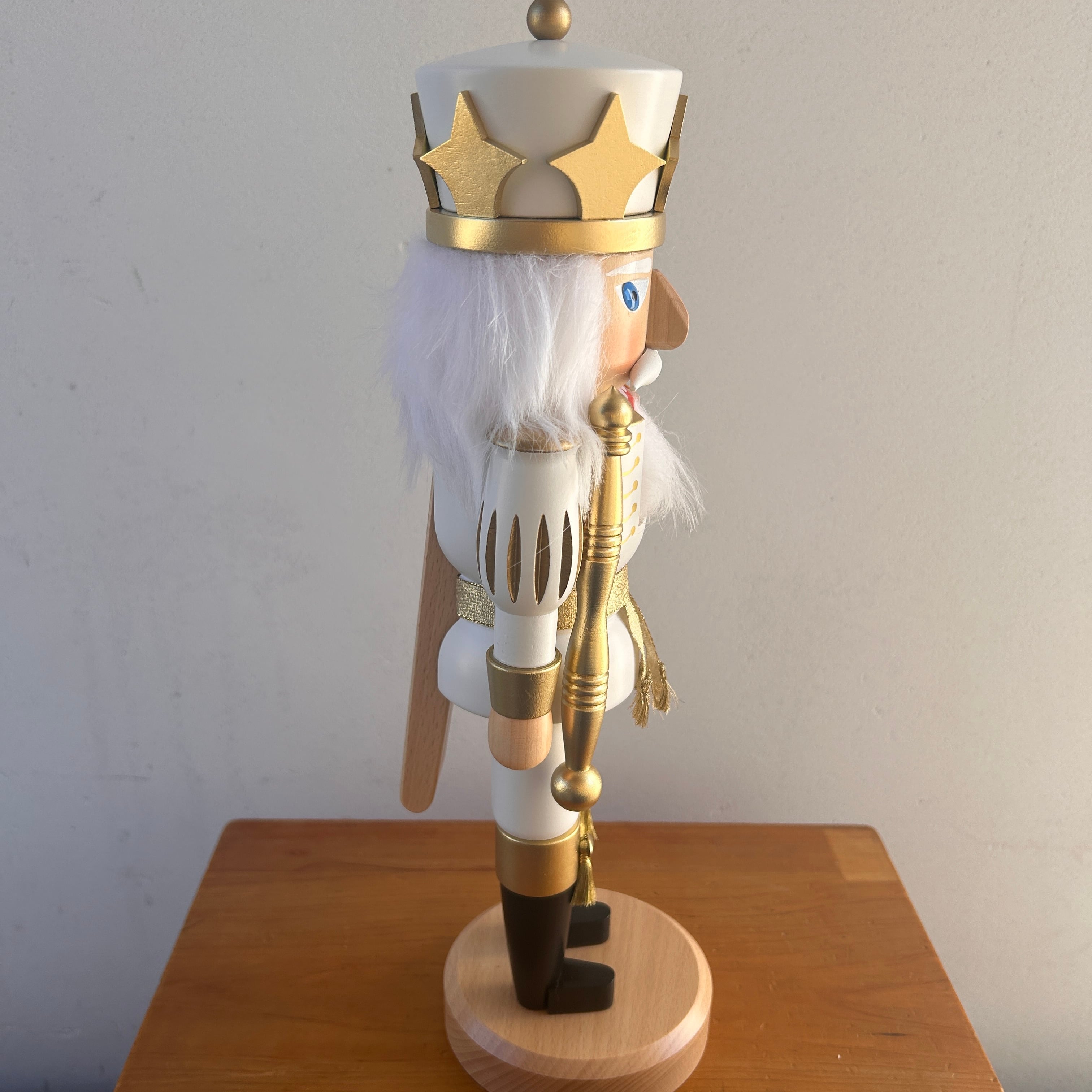 ウルブリヒト工房】くるみ割り人形 王様 白／金 | 木ままや