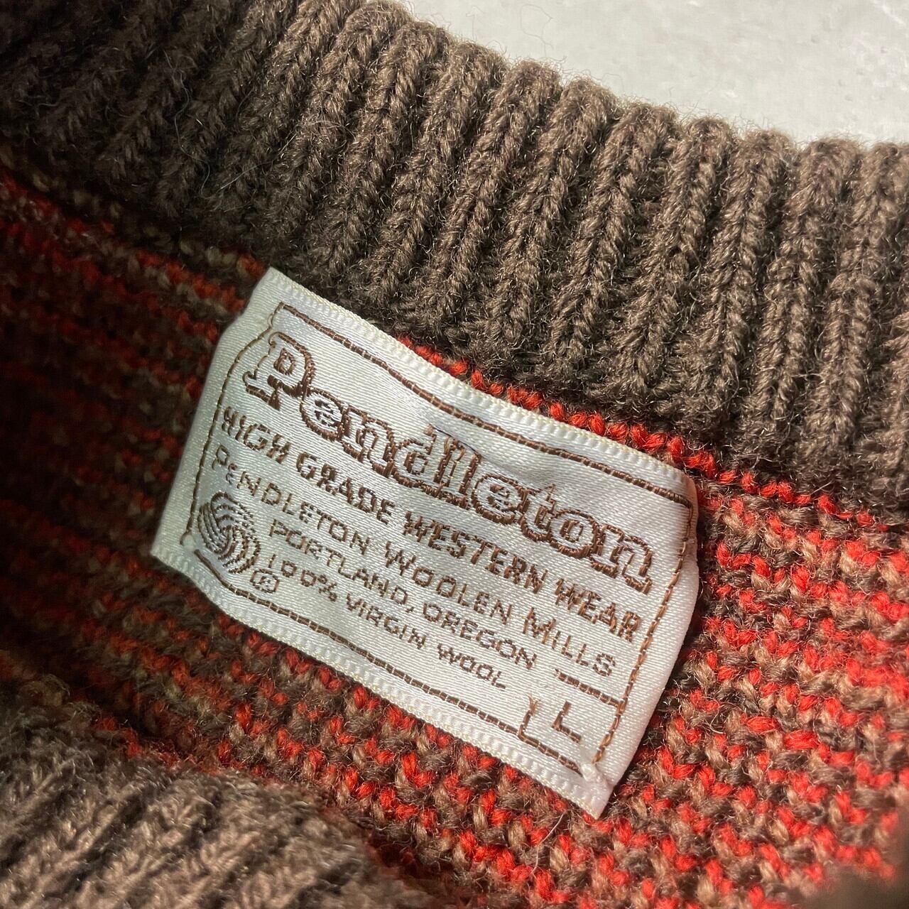 70年代 PENDLETON ペンドルトン ウールニットセーター ネイティブ柄