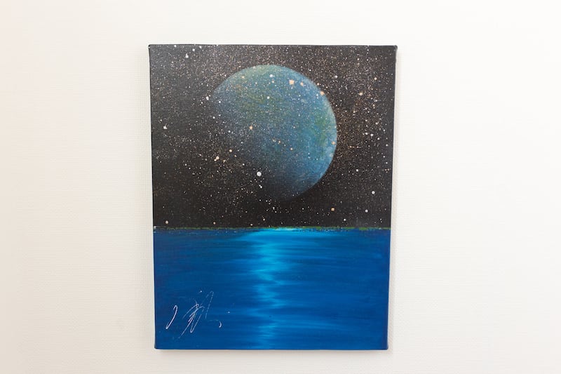 Ocean / 地球、海をテーマにしたスプレーアート作品 原画販売アート