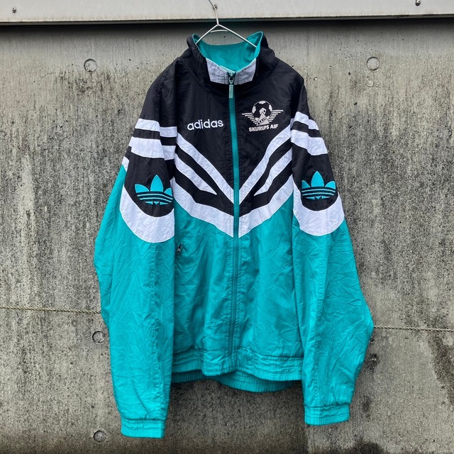 90s　adidas　 multicollar nylon Jacket　backprint