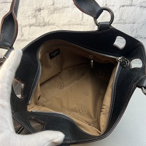 Cartierカルティエ レザー ハンドバッグ ブラック A-9512