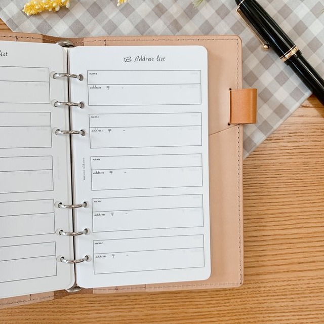 バイブルサイズ/アドレスリストリフィル