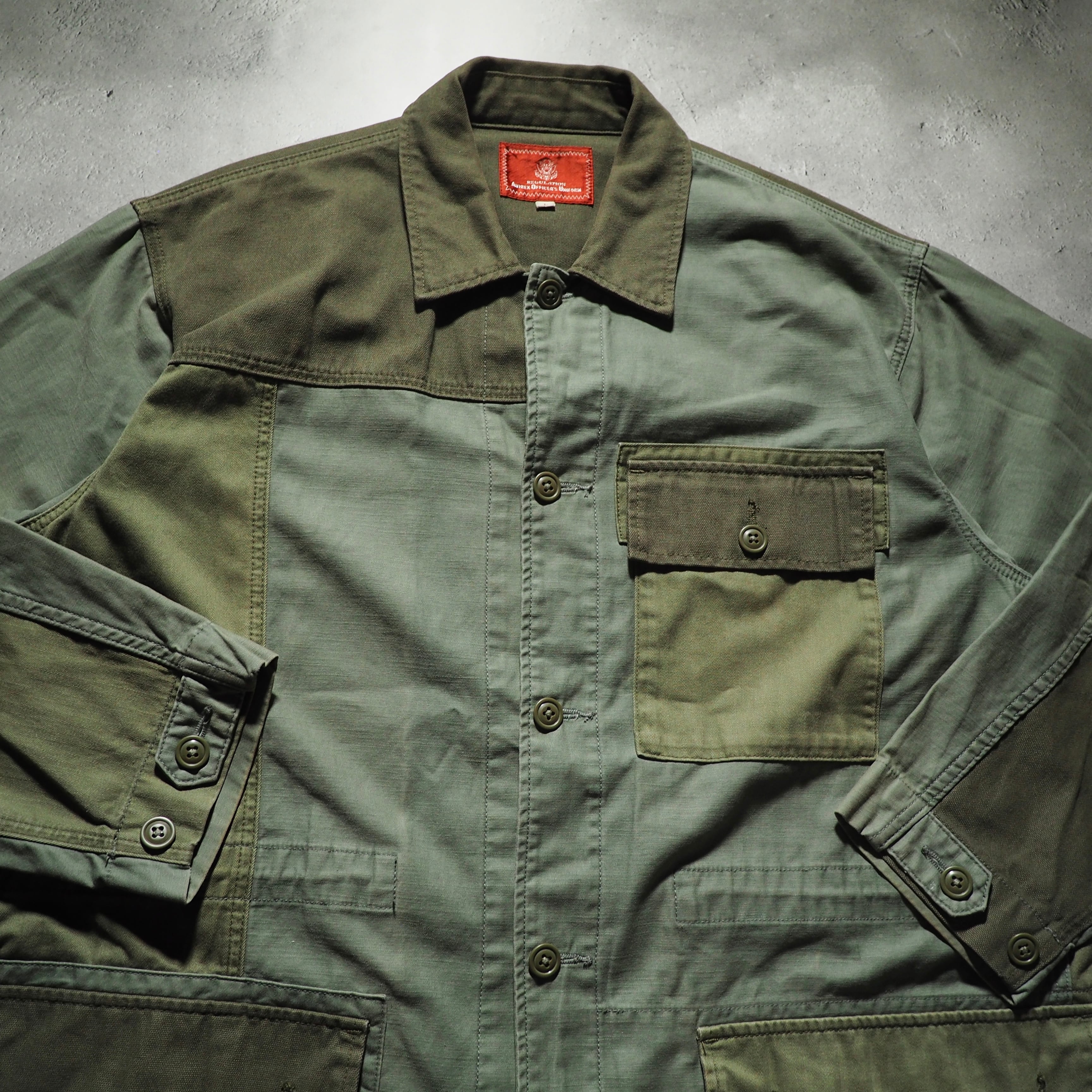 ” AVIREX ” Rebuild panel Docking vintage loose military jacket