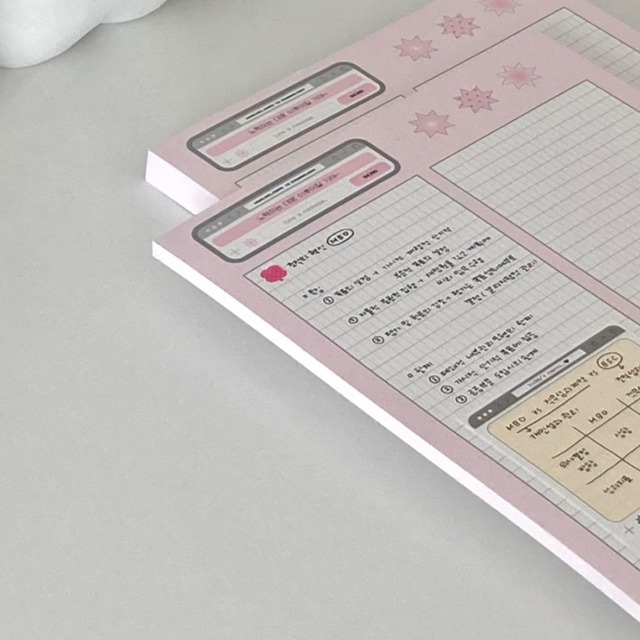 siharo〔B5ノートパッド pink message〕