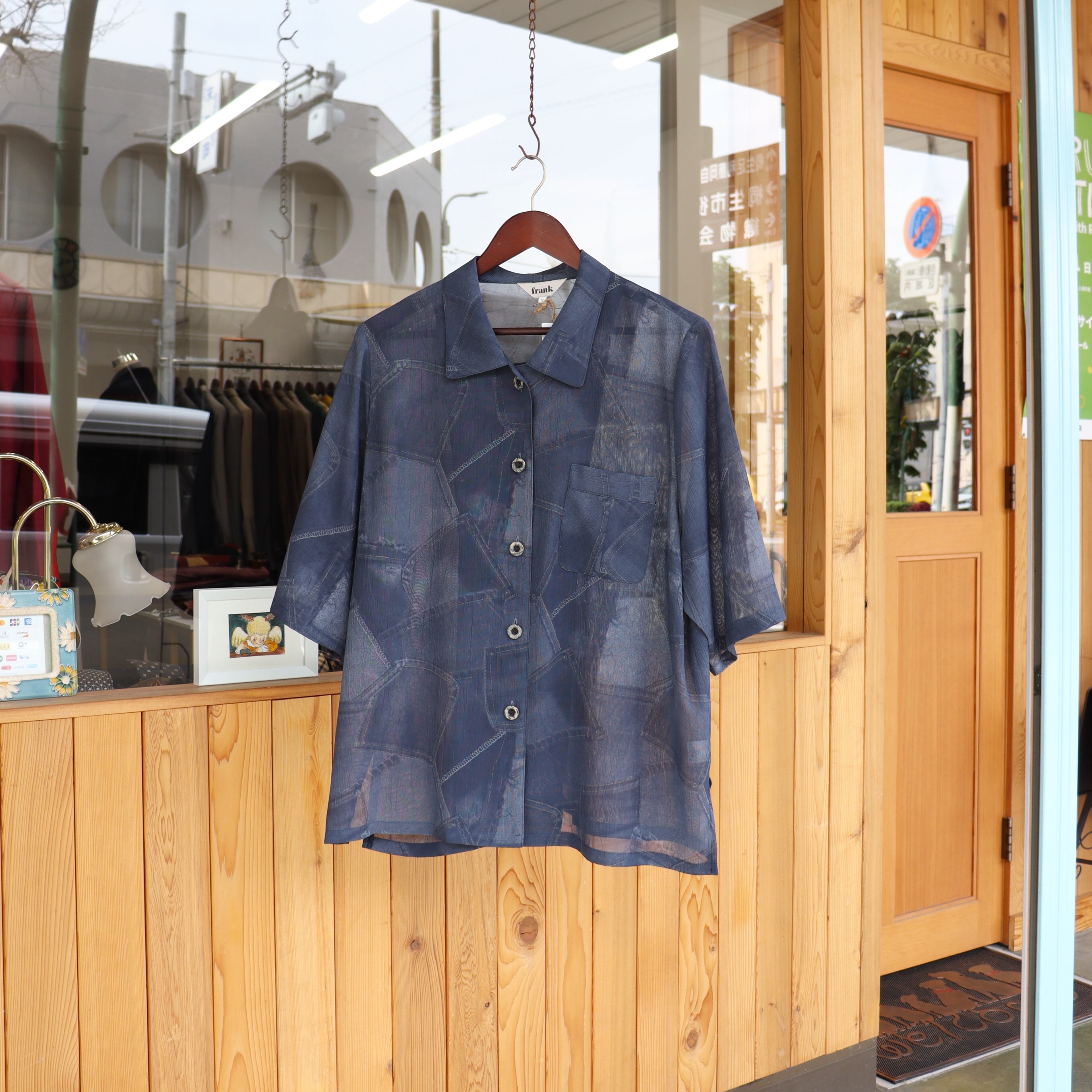 JAPAN vintage retro sheer shirt