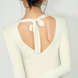 Slim backless knit bottom inner tops【H00342】