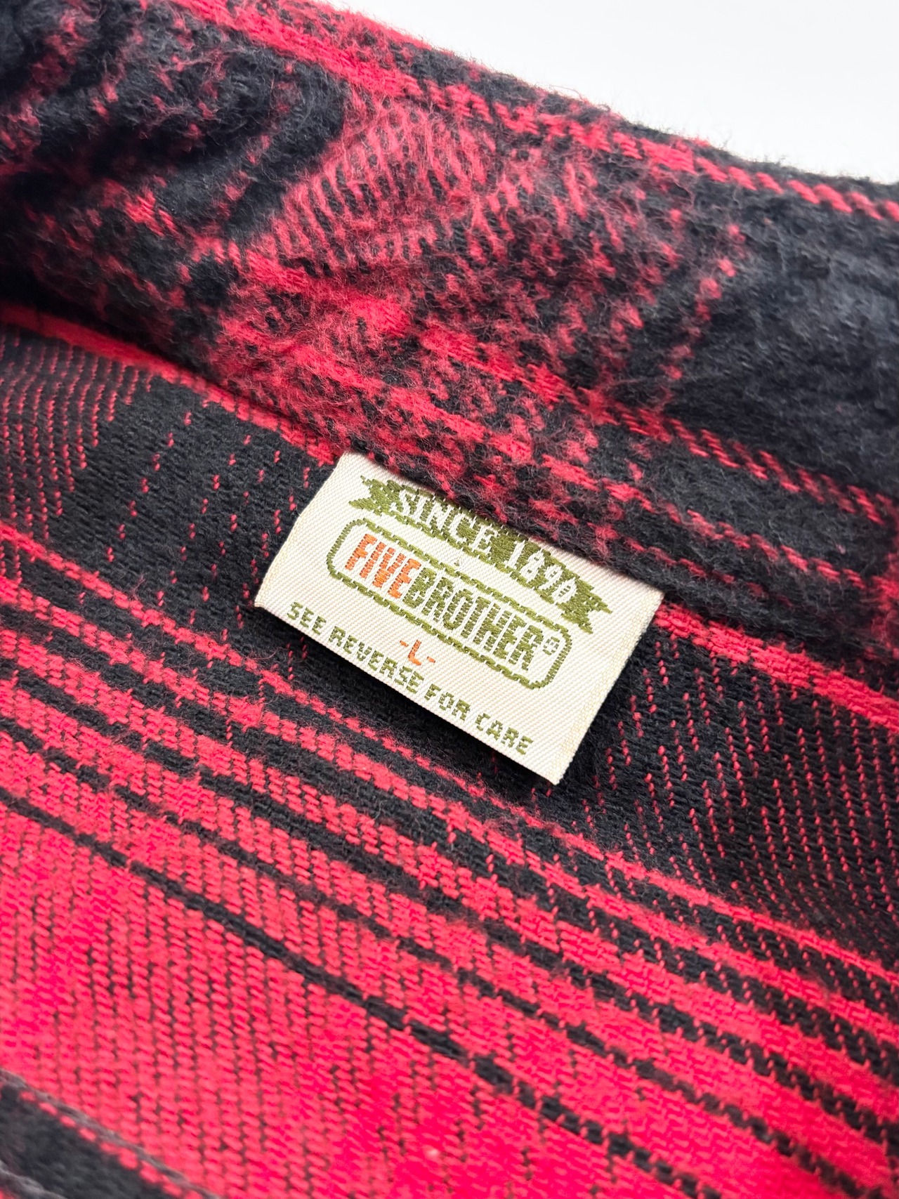 90s FIVE BROTHER FLANNEL SHIRT MADE IN USA Size L