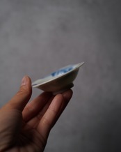 変形皿　富士山　染付　２枚　B