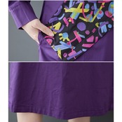 斜め柄 配色 シャツワンピース  00003