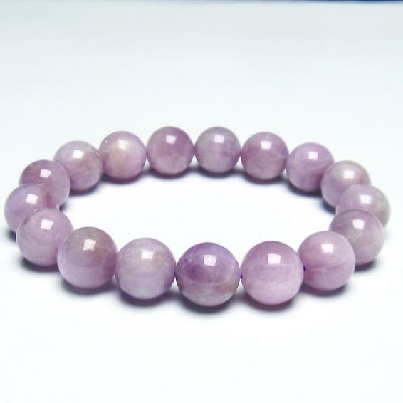 クンツァイト ブレスレット 12mm ミルキークンツァイト 一点物 メール便送料無料 [M便 1/10] 111-19655