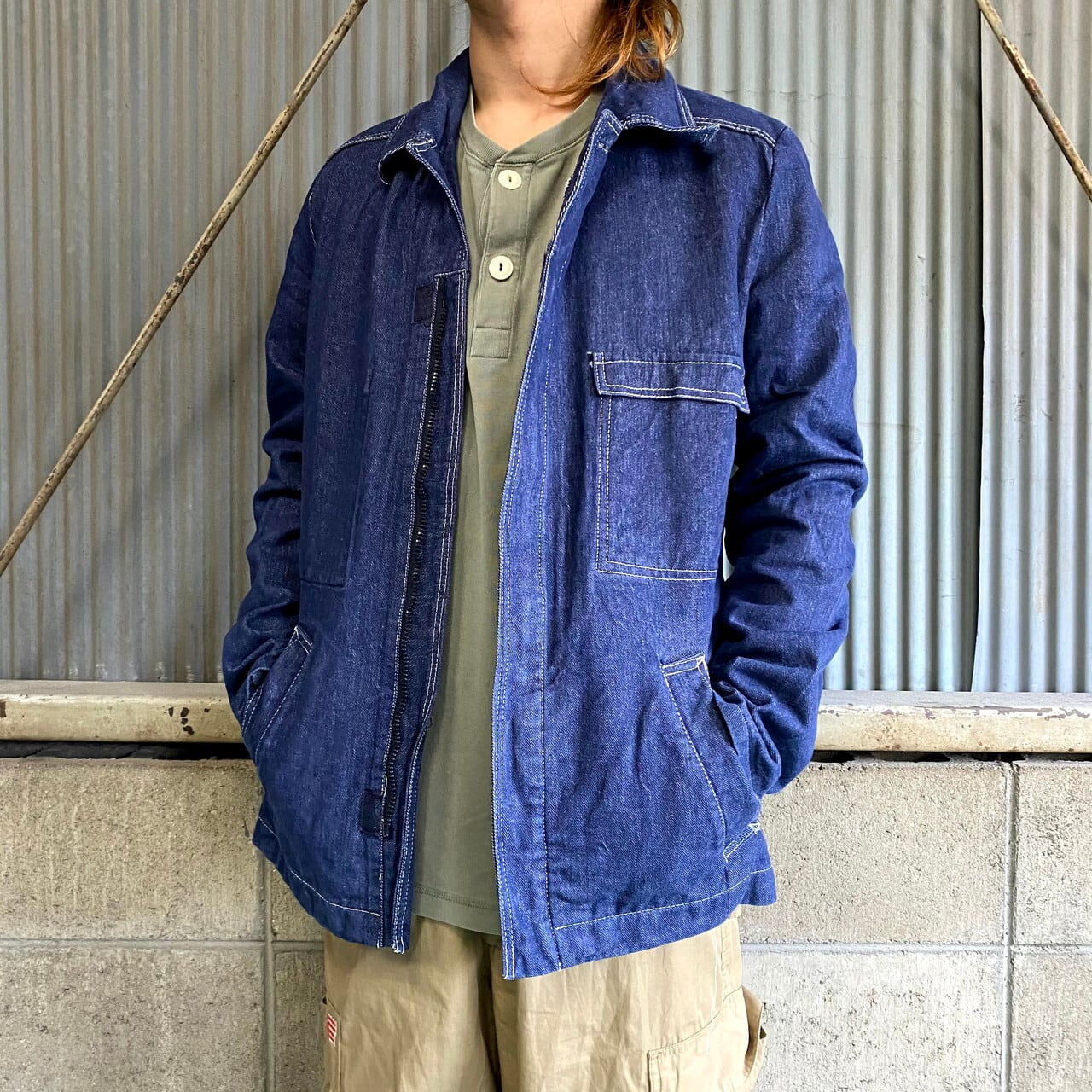 80年代 GUY LEROY デニム ユーロワークジャケット メンズL相当 