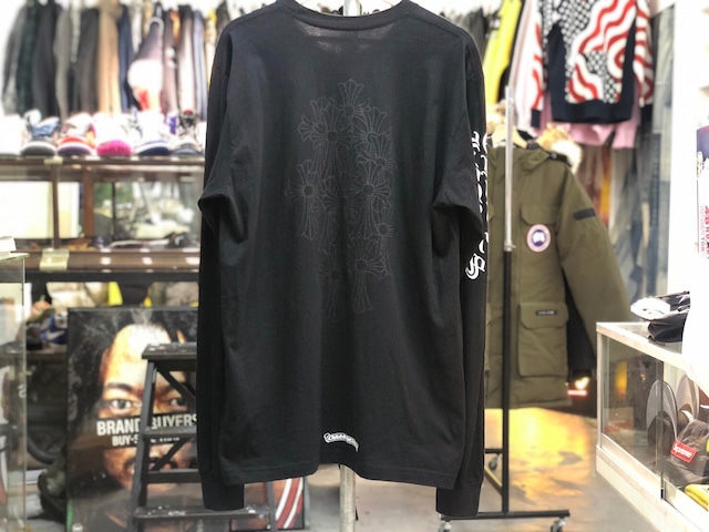 CHROME HEARTS CEMETERY CROSS L/S TEE BLACK XL 90JJ0015