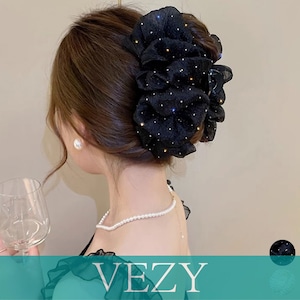 バンスクリップ 大きめ ヘアアクセサリー 韓国ヘアクリップ おしゃれ シュシュバンスクリップ キラキラ ヘアアレンジグッズ まとめ髪 ハーフアップ 夜会巻き髪飾り ヘアアクセサリー VEZY ベジー ItemNo.【19611242】
