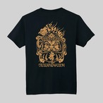 不動明王達磨 Tシャツ 金/銅/黒プリント【TIKTOK】