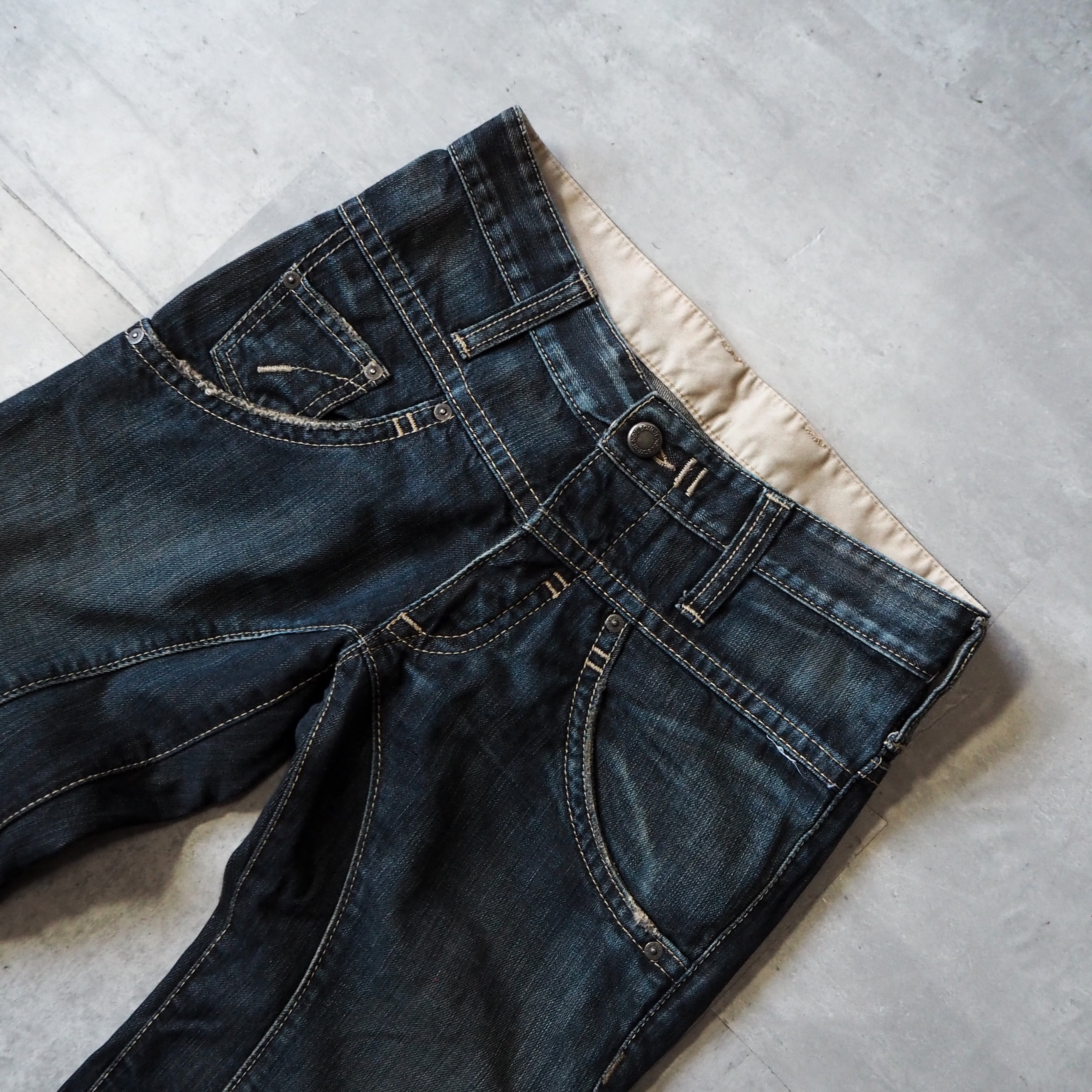 00s “NEIL BARRETT INDIGO” design denim pants made in Itary ...