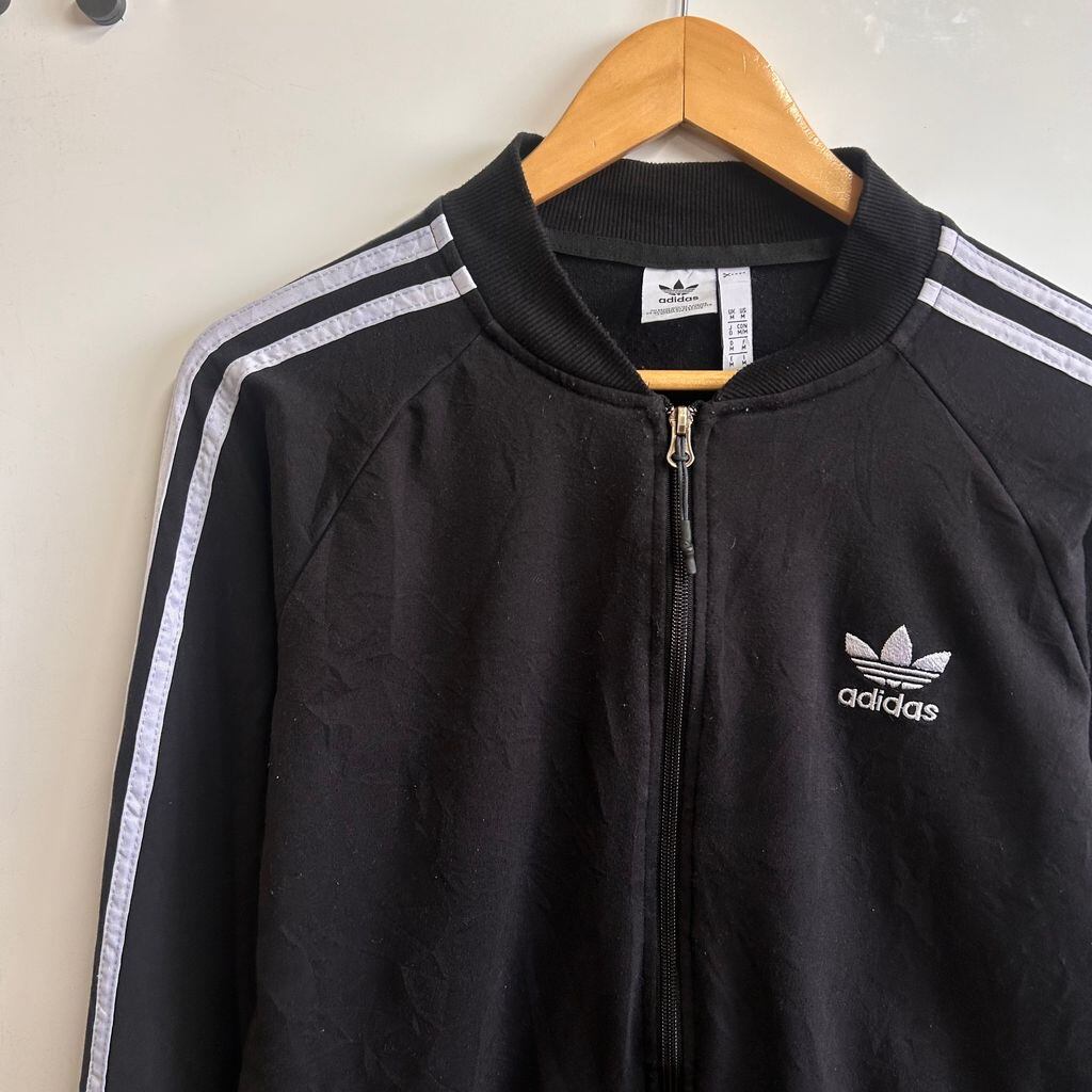 【美品】　アディダス　トレフォイルトラックジャケット　Mサイズ adidas トレフォイル刺繍 3ライン トラックジャケット ストリート SIZE