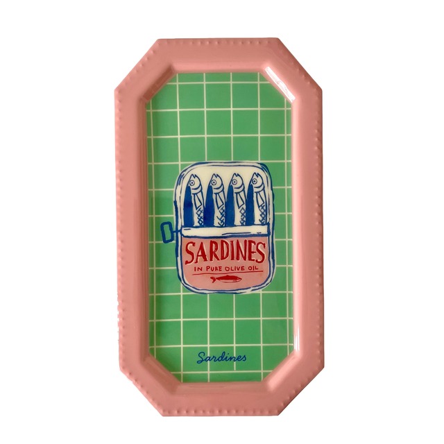 Rectangular iron tray　Oil Sardine アイアン レクタングルトレイ