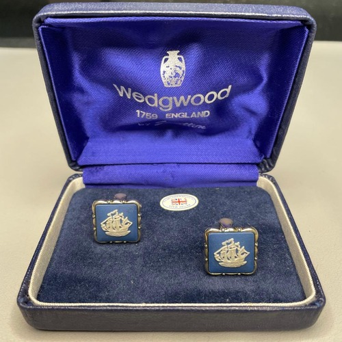 Wedgwood カフリンクス 帆船 シルバーカラー #199b