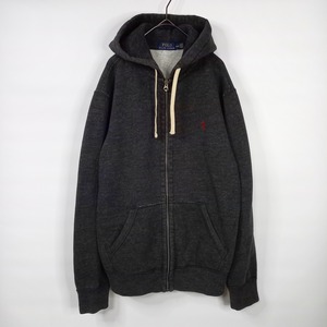 ポロラルフローレン　ジップアップ　スウェット　パーカー　トレーナー　裏起毛　刺繍