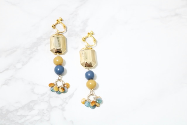 pierce/earring blue x yellow