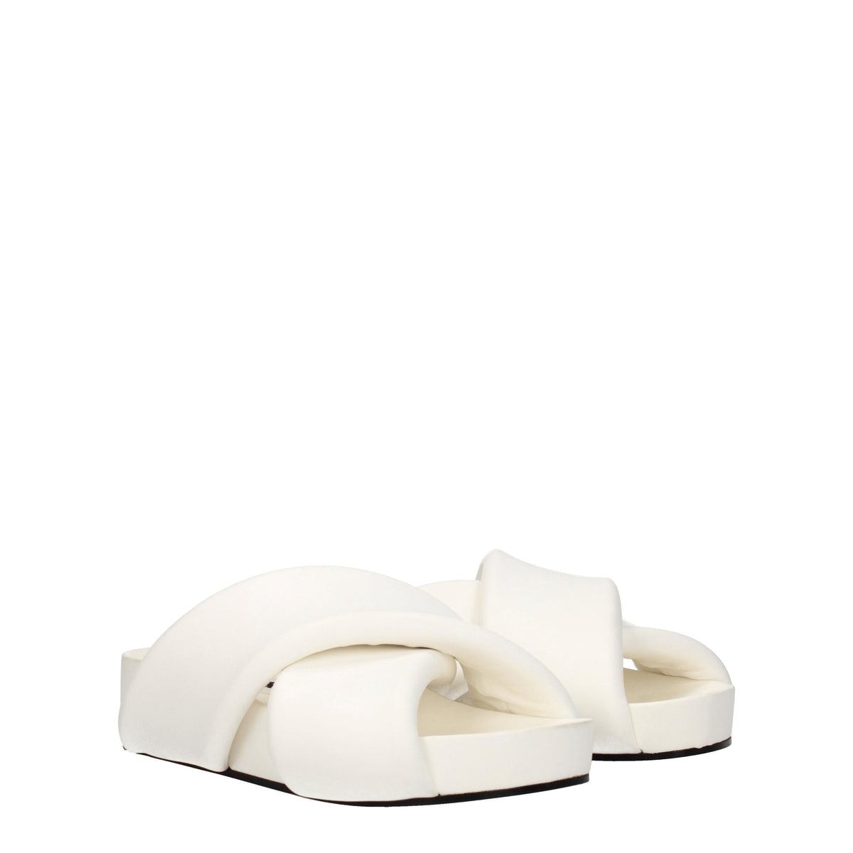 【新品】JIL SANDER ジルサンダー レディース スライドサンダル レザー ホワイト WP0043P5057100