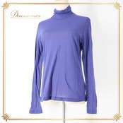 レディース トクコプルミエヴォル TOKUKO 1er VOL トップス パープル系 ブルー系 ハイネック 無地 シンプル 伸縮 ストレッチ 長袖 紫 青 透け感 タートルネック 日本製 かわいい カジュアル お出かけ おしゃれ