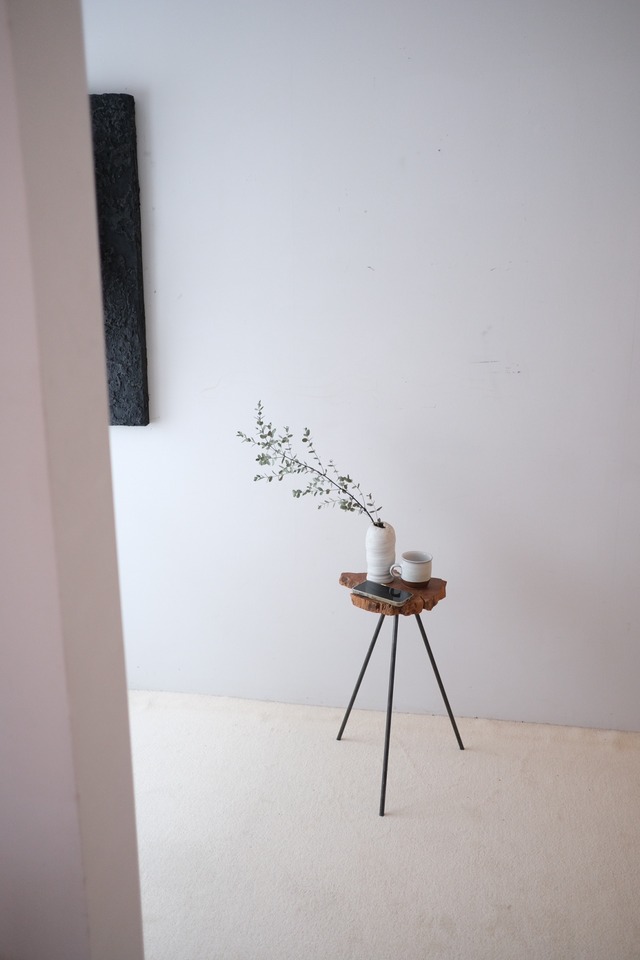 一枚板 Side table "欅" #007