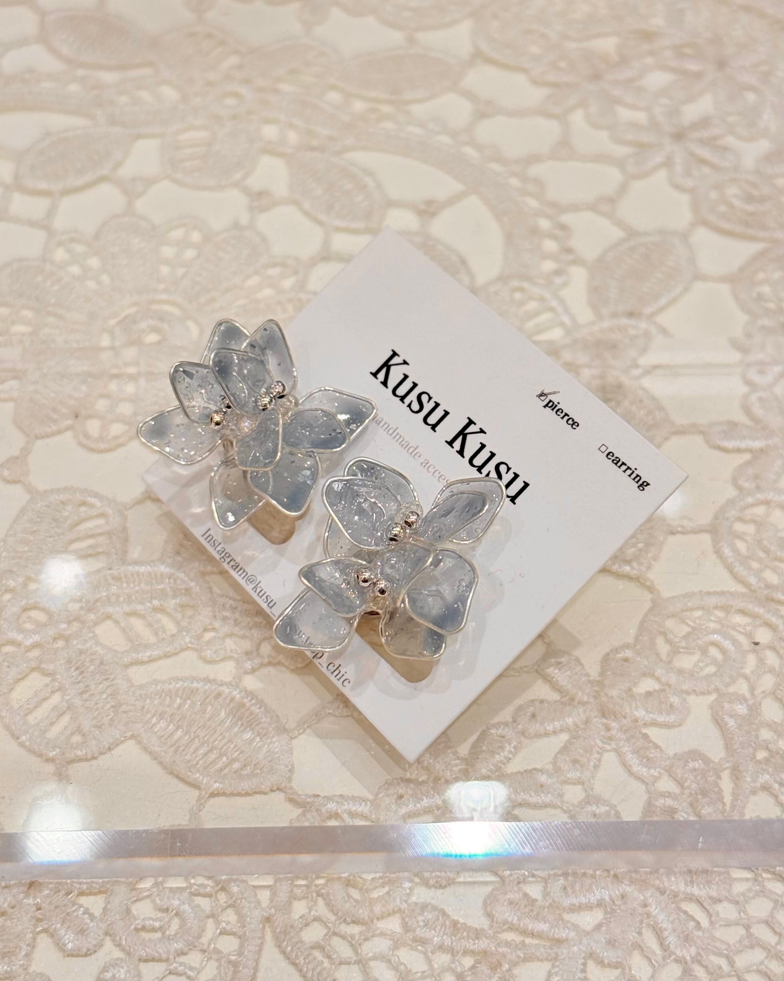 ディップフラワー　ピアス　(A43-24) 2