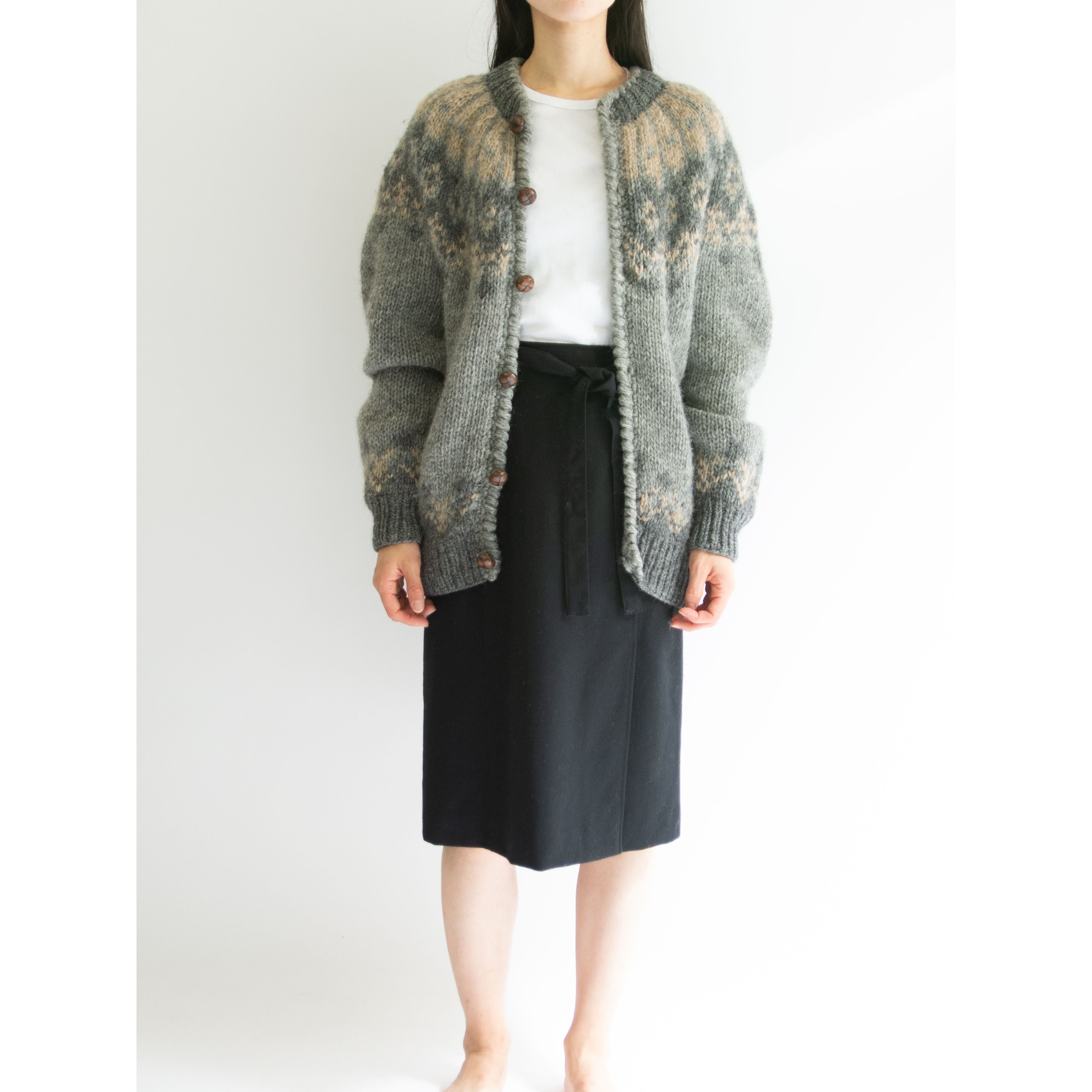 【Unknown Brand】Wool Nordic Cardigan(ウールノルディックニットカーディガン セーター)