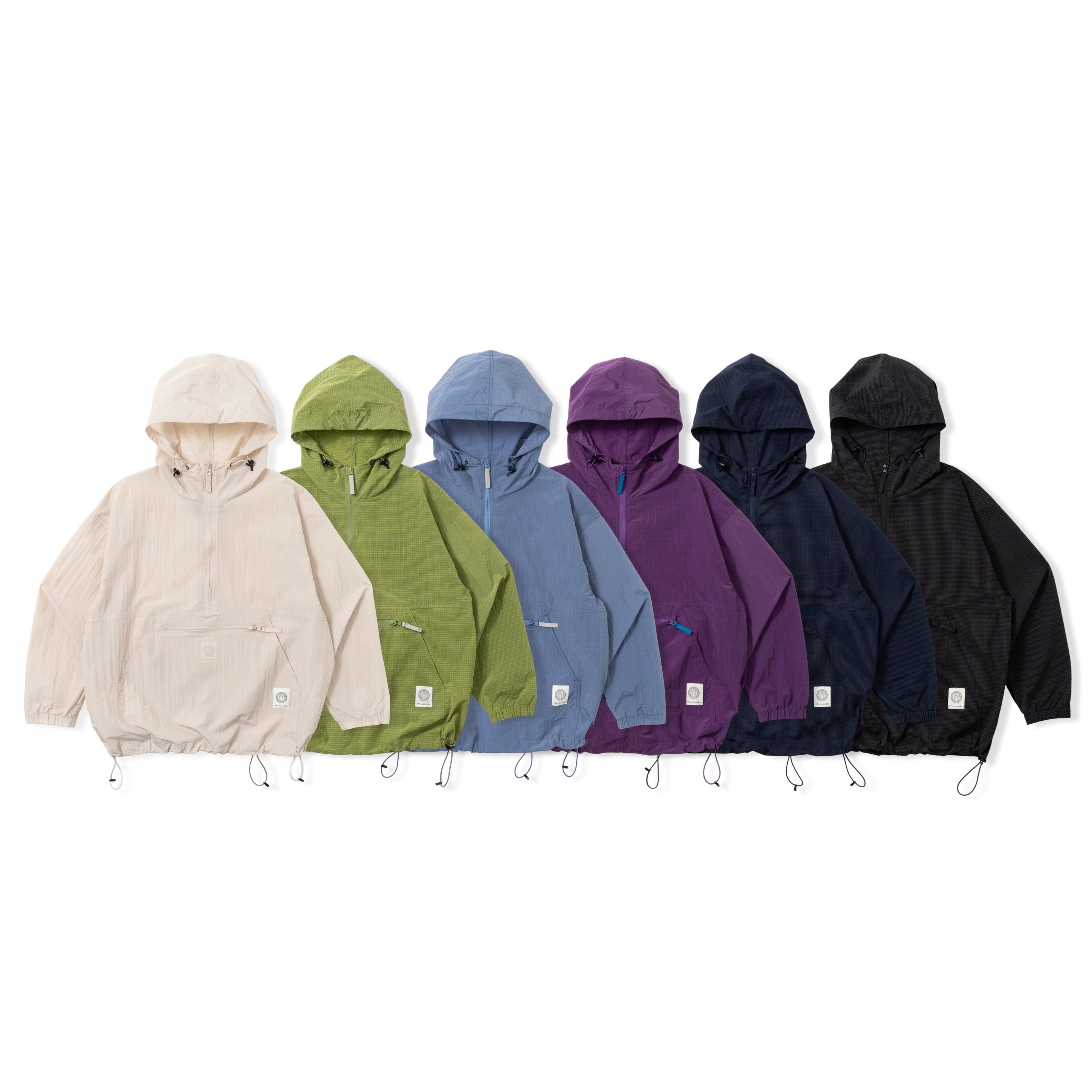 GRAPH CHECK NYLON ANORAK SKY BLUE | What's up?