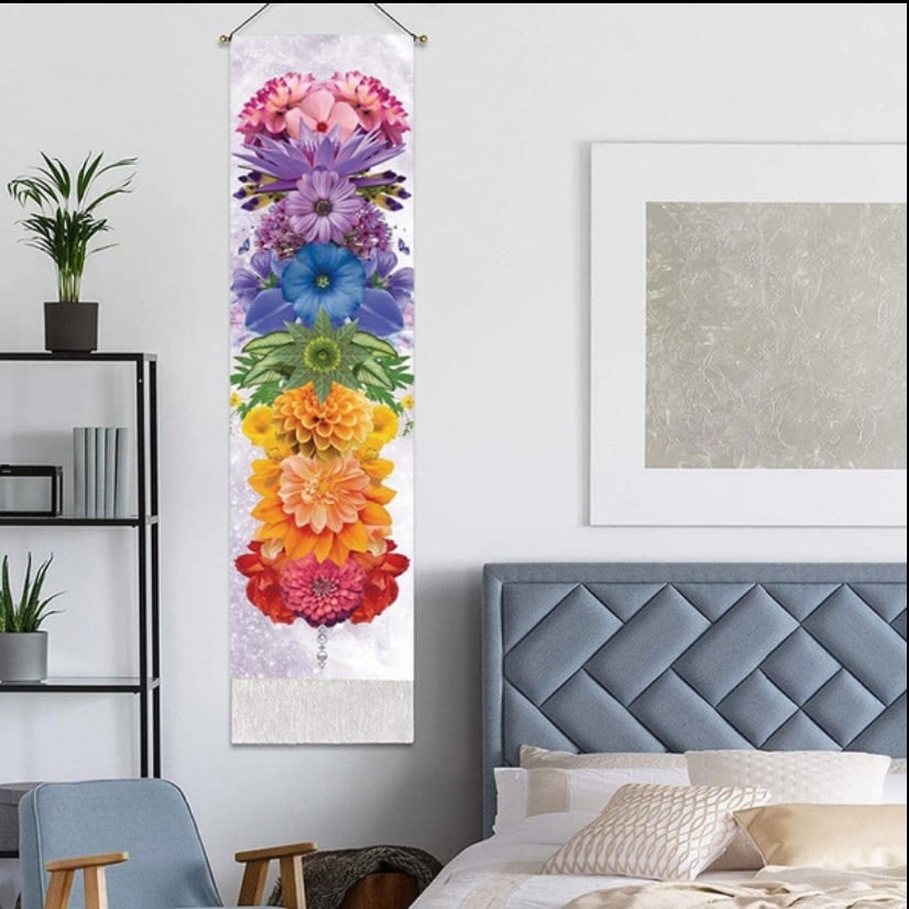 セブンチャクラ ヒーリング タペストリー 壁掛け インテリア バナー