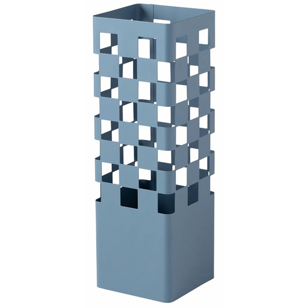 傘立てカサタテ シンプル アンブレラスタンド 傘入れ 玄関 かさ 収納 スチール 四角 長方形 コンパクト スリム ブルーグレー チェック スッキリ おしゃれ ブルーグレー ブラック 黒 インテリア