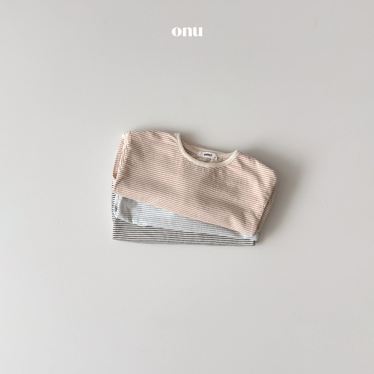 ONU 26/SS Striped Color-Block Rib-Trim T-Shirt