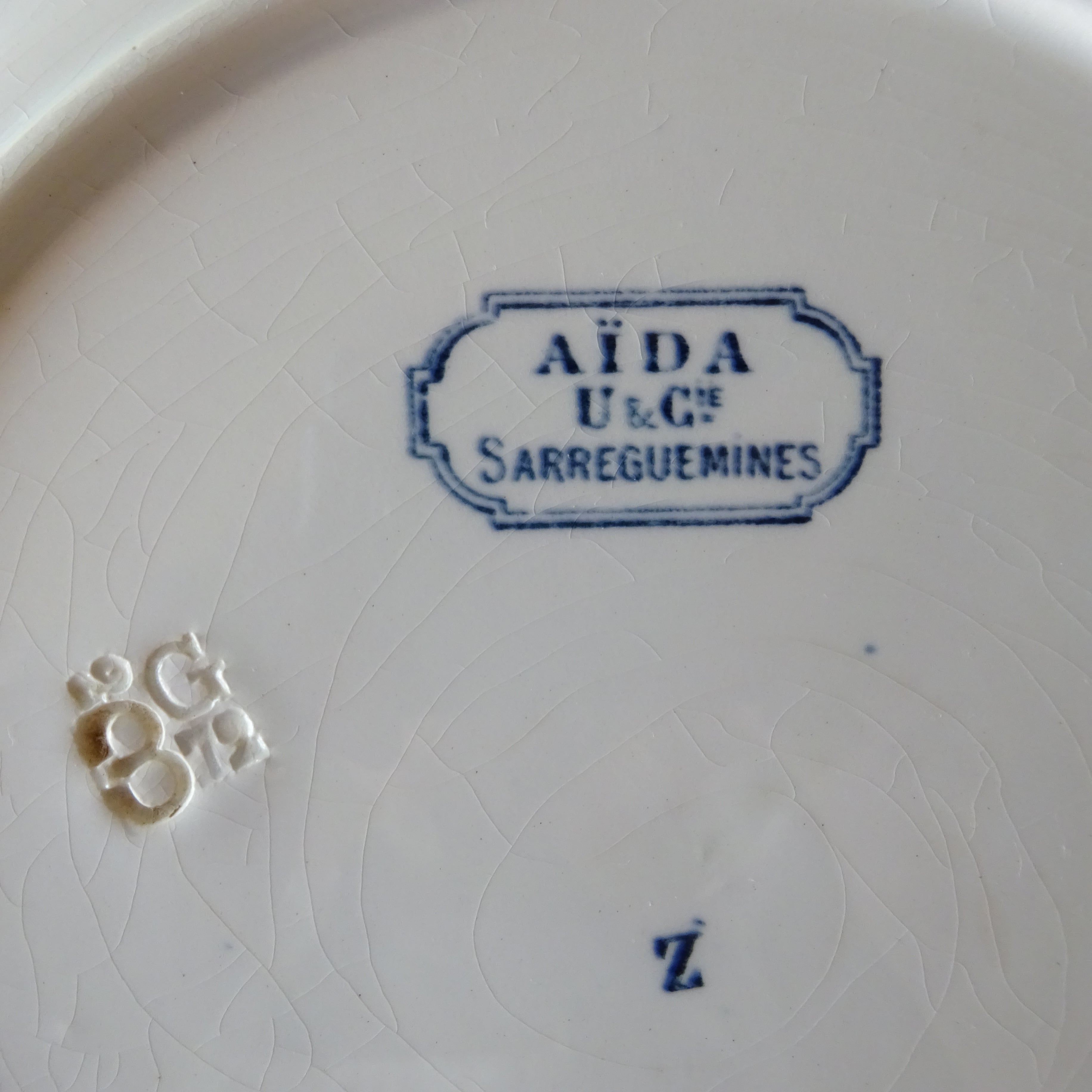 【 Nouveauté 】☆U & C SARREGUEMINES modèle《AÏDA》assiette plate (B)