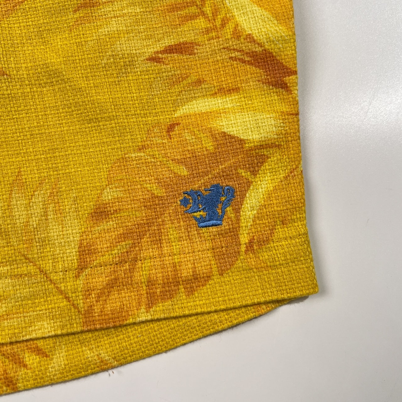 mila schon SPORTS ミラショーン スポーツ ボタニカル ハーフパンツ ショートパンツ サイズ 44 /イエロー/ゴルフ/メンズ