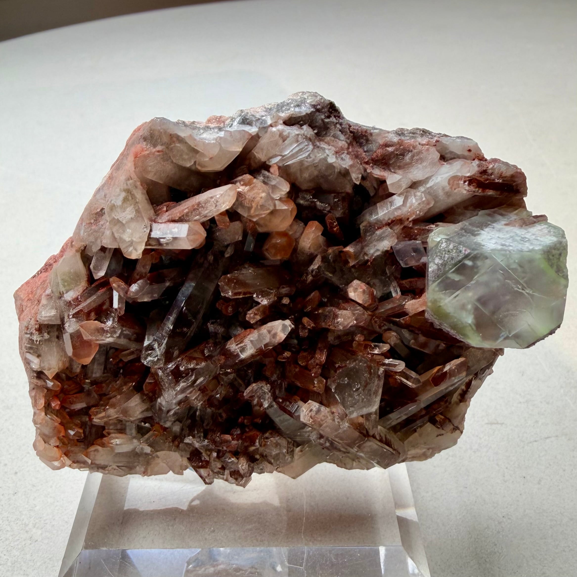 ロードクロサイト / フローライト【Rhodochrosite with Fluorite