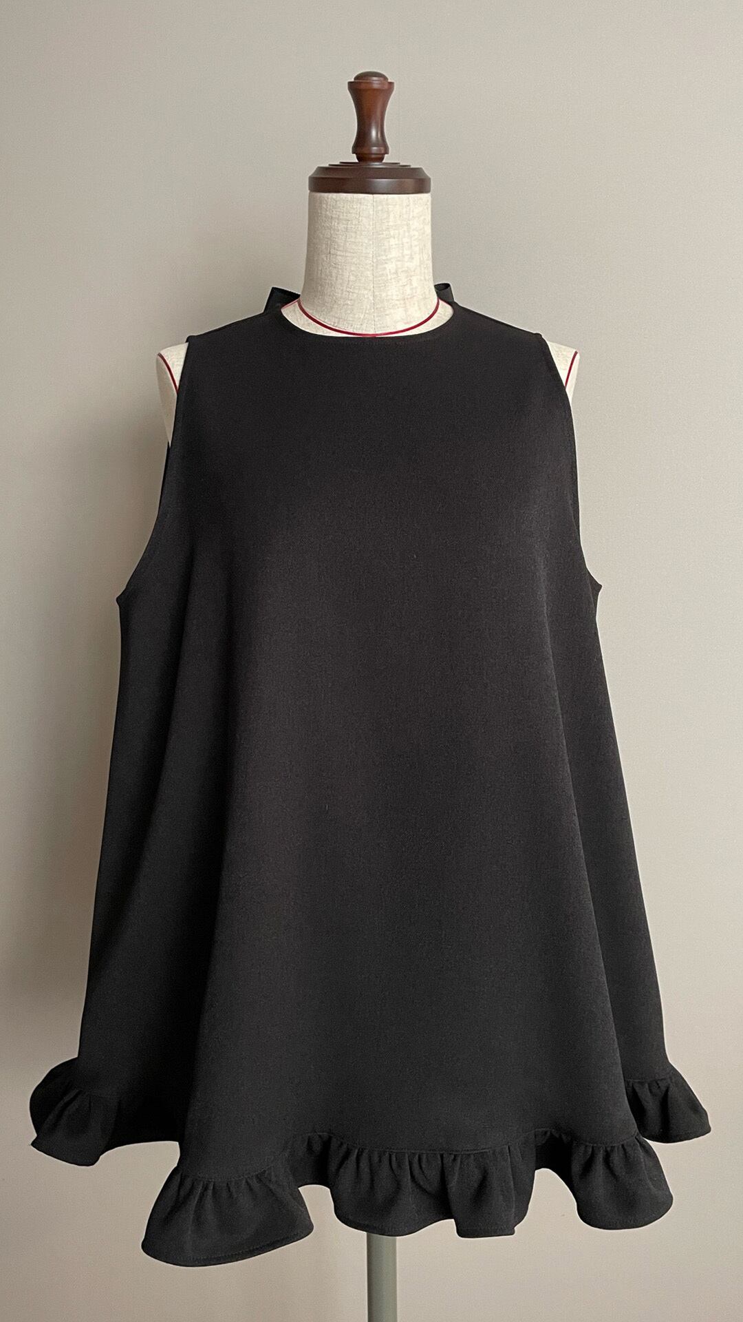 yoihi グログランリボンベスト ブラック 再販・受注生産