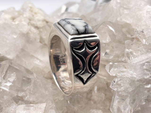 シルバーリング925（白トルコ石）