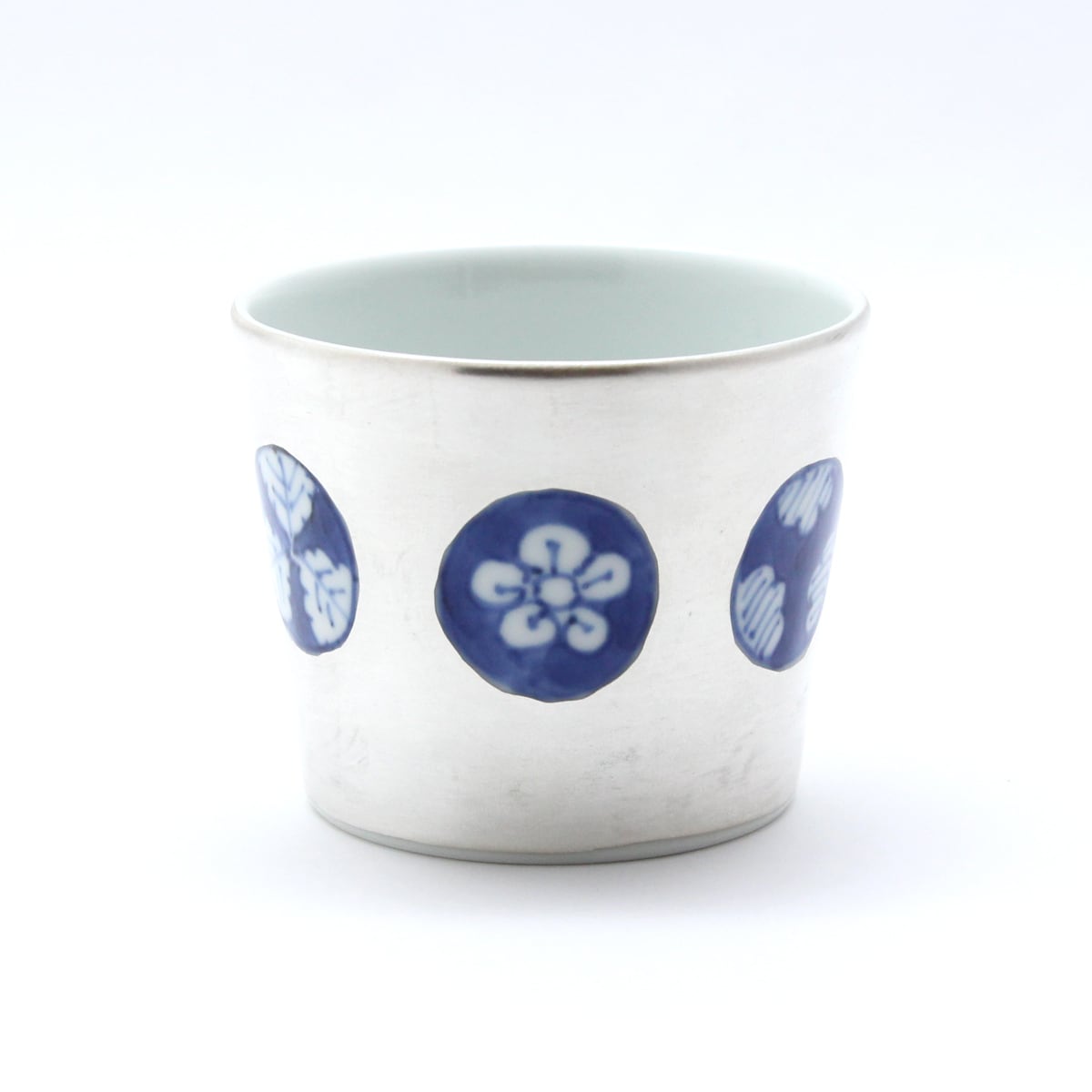 銀彩染付 丸紋 フリーカップ(大)