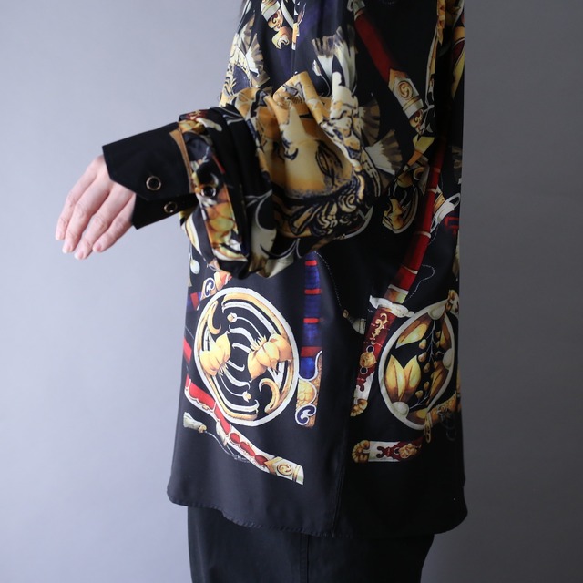 chaos graphic art design over silhouette shirt