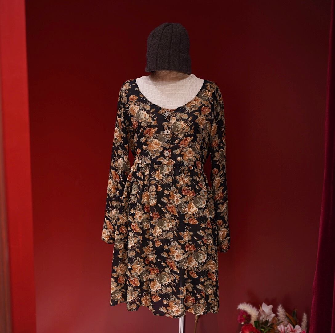 flower see-through one-piece