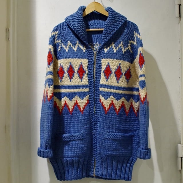 1950-60s Vintage Cowichan Sweater / 60年代 ダイヤ柄 ヴィンテージ