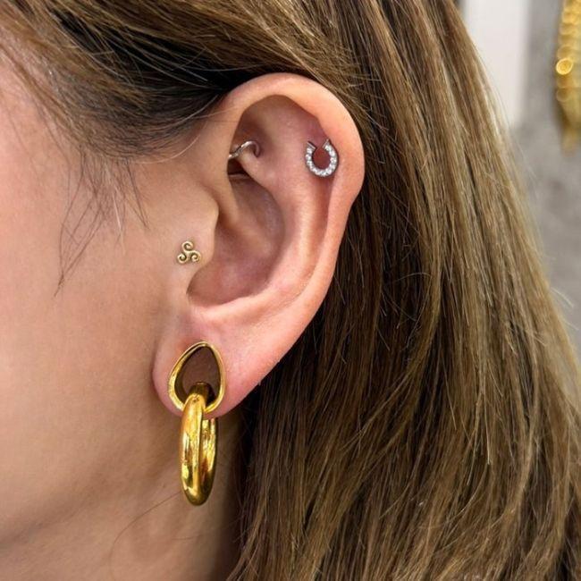 ボディピアス 18G 16G 幸運の馬蹄 ホースシュー インターナル