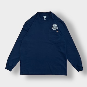 【Dickies】Ford 企業系 企業ロゴ 刺繍ロゴ ロンT 長袖 ポケットTシャツ ポケT ワンポイント LARGE ディッキーズ 車 レスリー フォード US古着